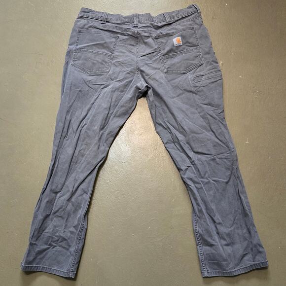 Carhartt 5 Pocket Relaxed Fit Rugged Flex Canvas Pants in Gravel Size 40x30 - Picture 5 of 9
